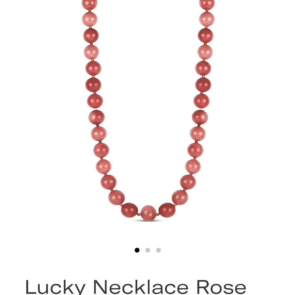Lucky Necklace Rose - Red Beaded Women's Necklace